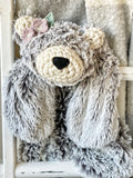 Gray Bear Lovey Baby Comforter