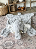 Gray Elephant Rug for Safari Nursery