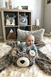Brown Bear Rug for Woodland Nursery